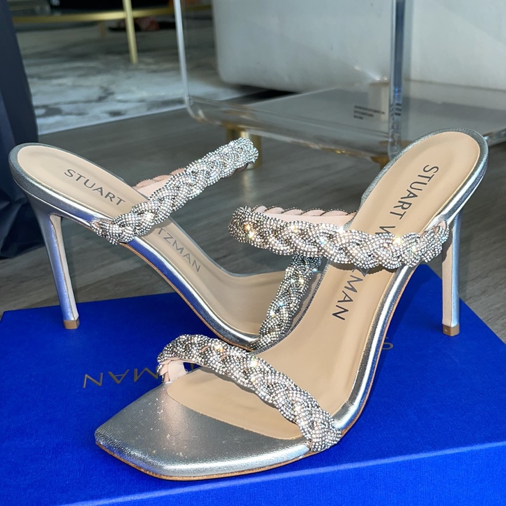 Stuart Weitzman Metallic Heels Glam NWT